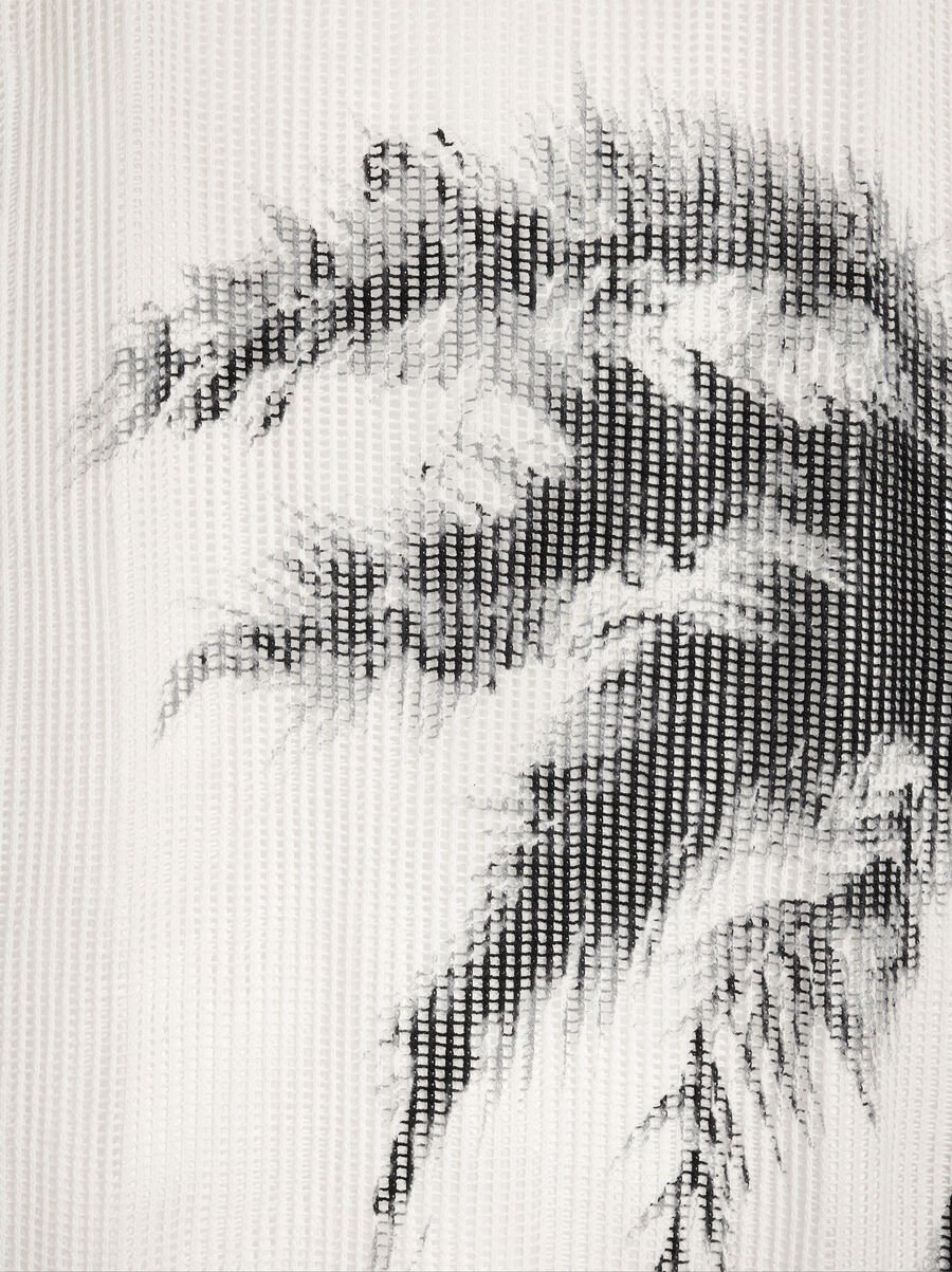 Palm print knit dress