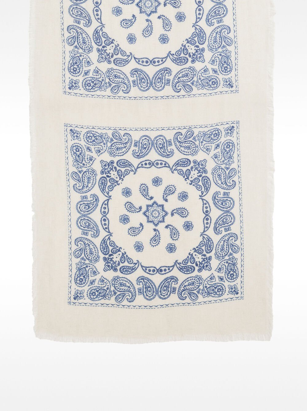 Printed linen scarf