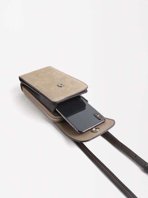 Étui pour téléphone en cuir avec fermeture à rabat