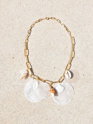 Golden Necklace With Shells image number 0.0