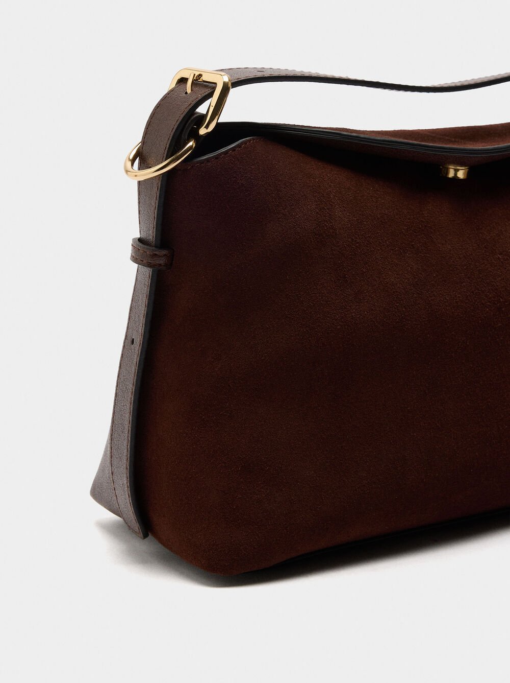 Crossbody bag with leather details