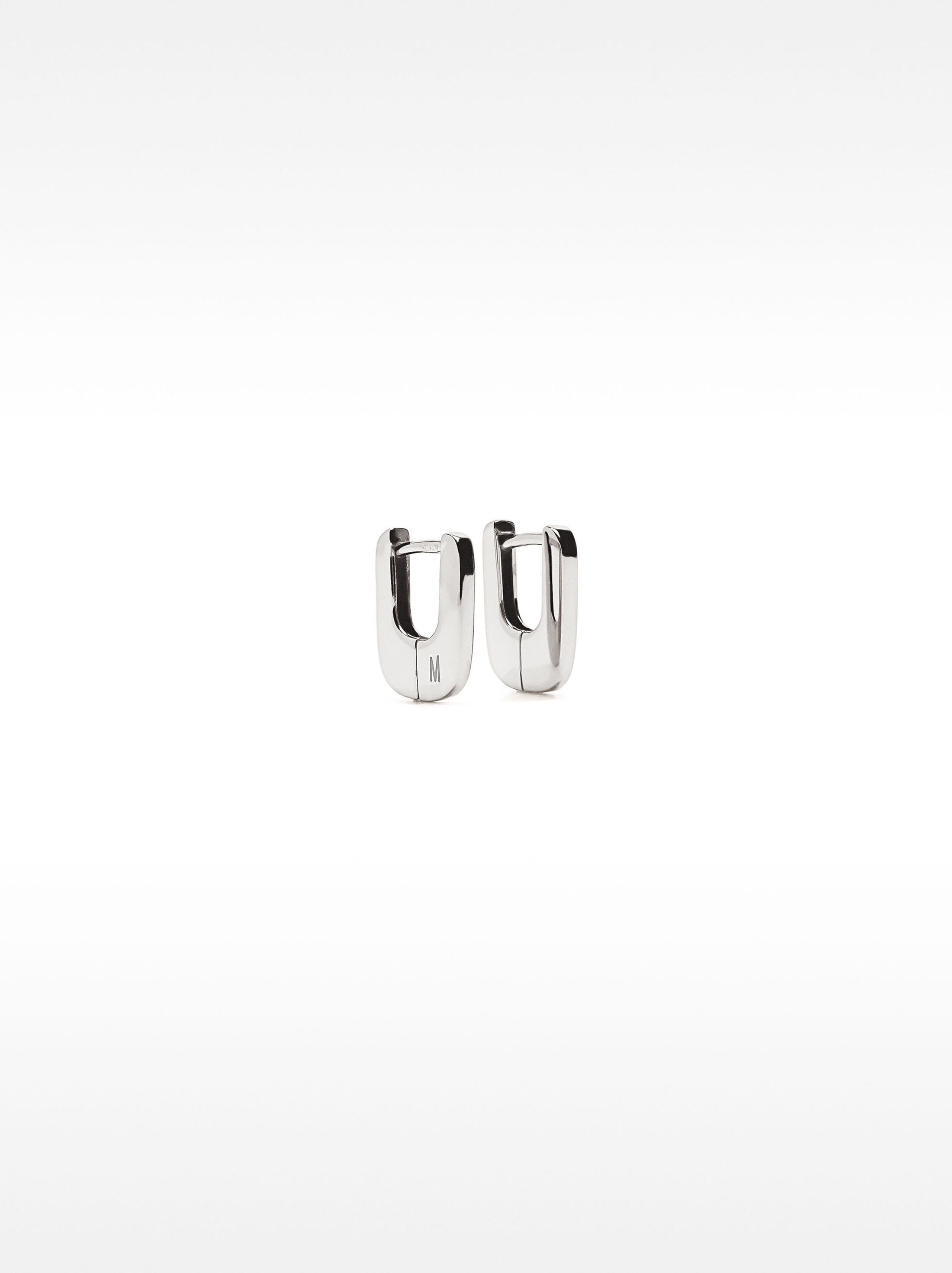 Short hoop earrings - 925 sterling silver image number 2.0