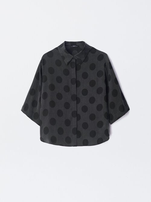 Online Exclusive - Polka Dot Lyocell Shirt