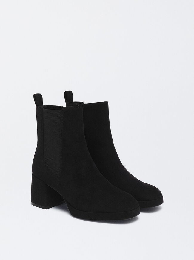Suede Effect Ankle Boots image number 1.0