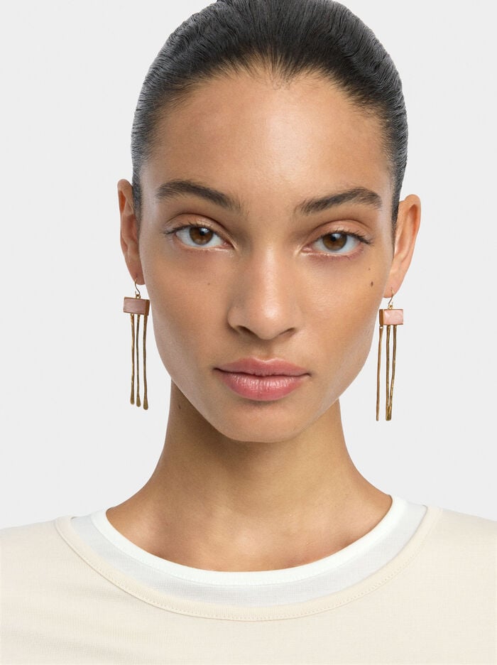 Pendientes barras con piedra
