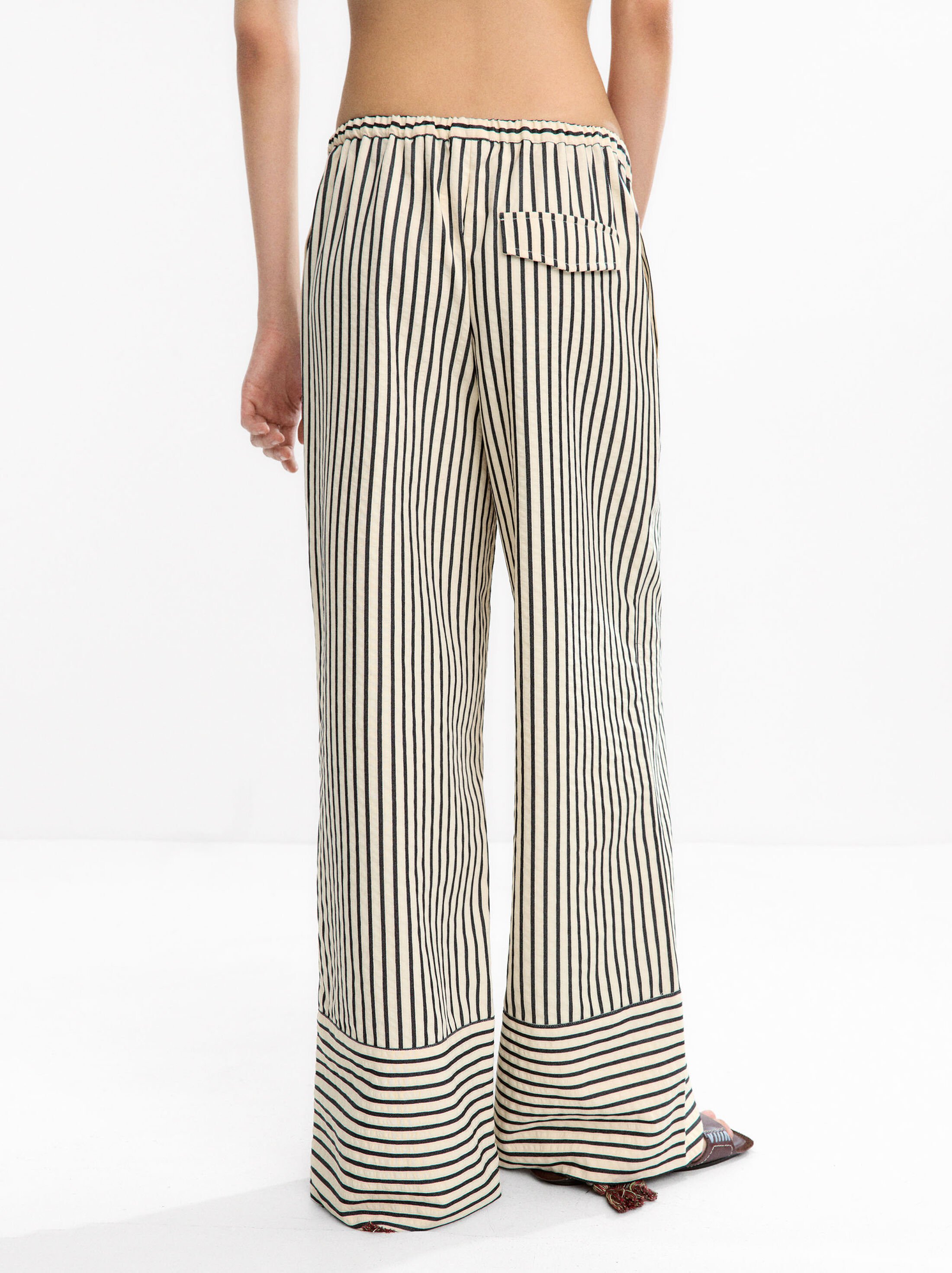 Striped loose-fitting trousers image number 3.0