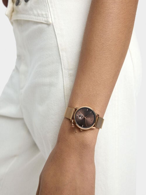 Orologio con cinturino in maglia d'acciaio