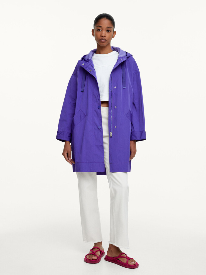 Light Jacket With Hood, Purple, hi-res