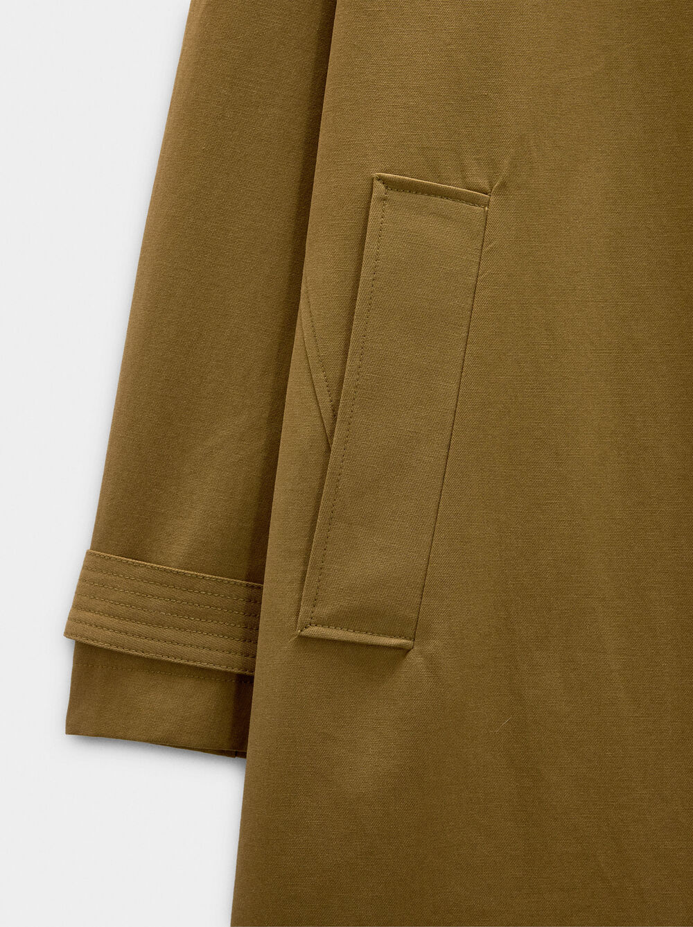 Trench in cotone con collo in contrasto