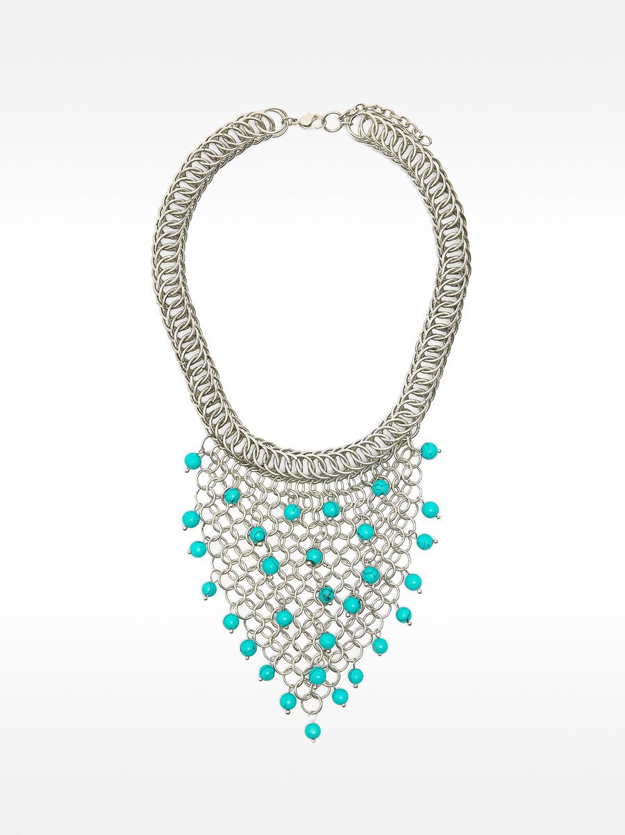 Collar entrecruzado con piedras