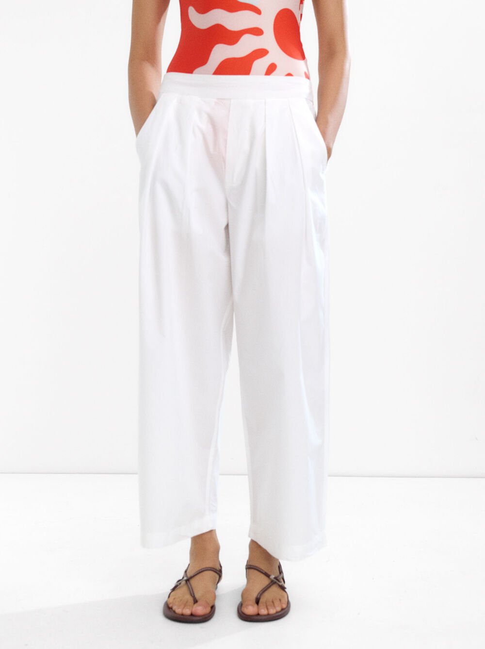Pantalón plisado 100% algodón