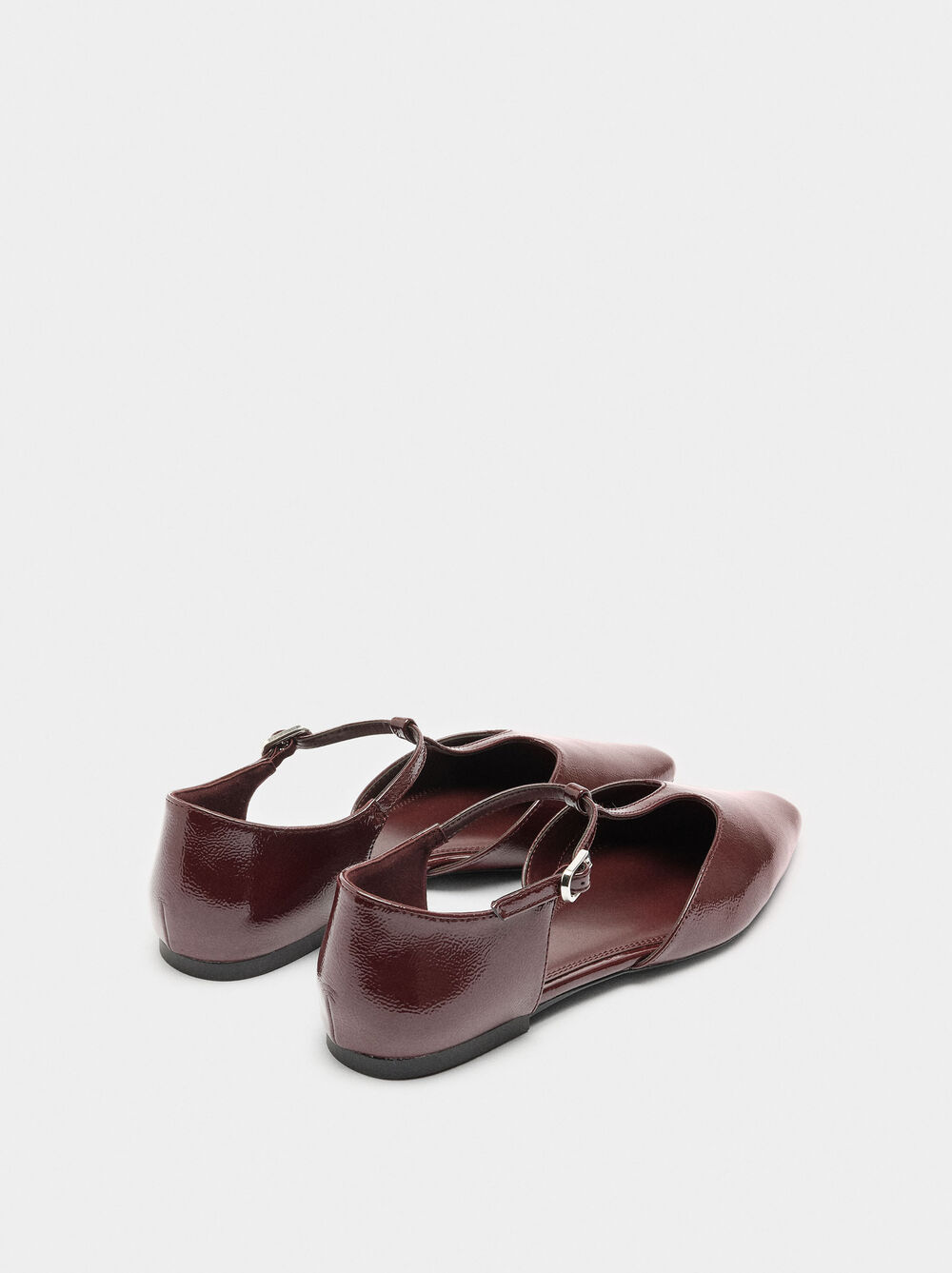 Ballet flats T-bar with buckle