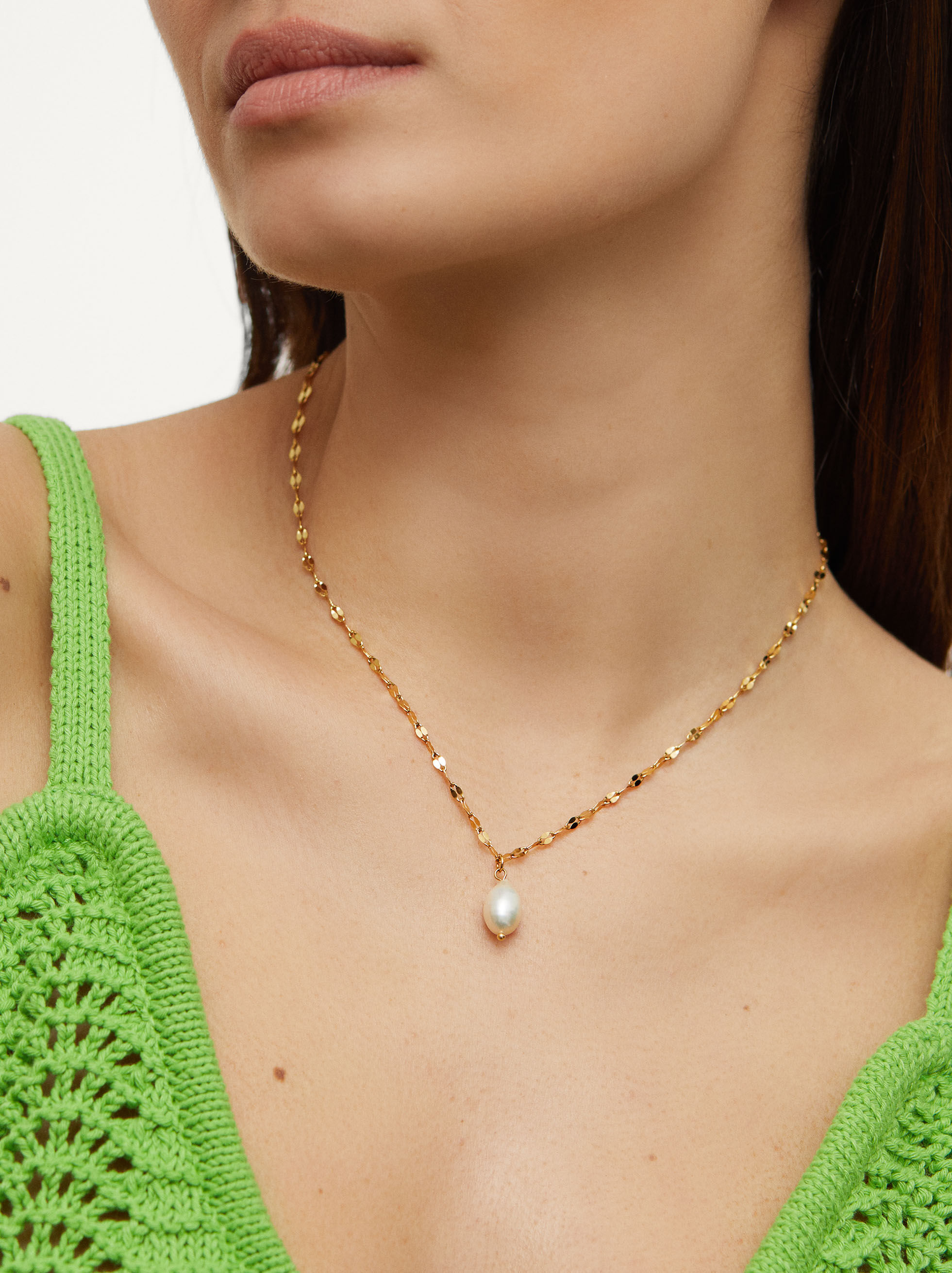 Pearl short necklace clearance