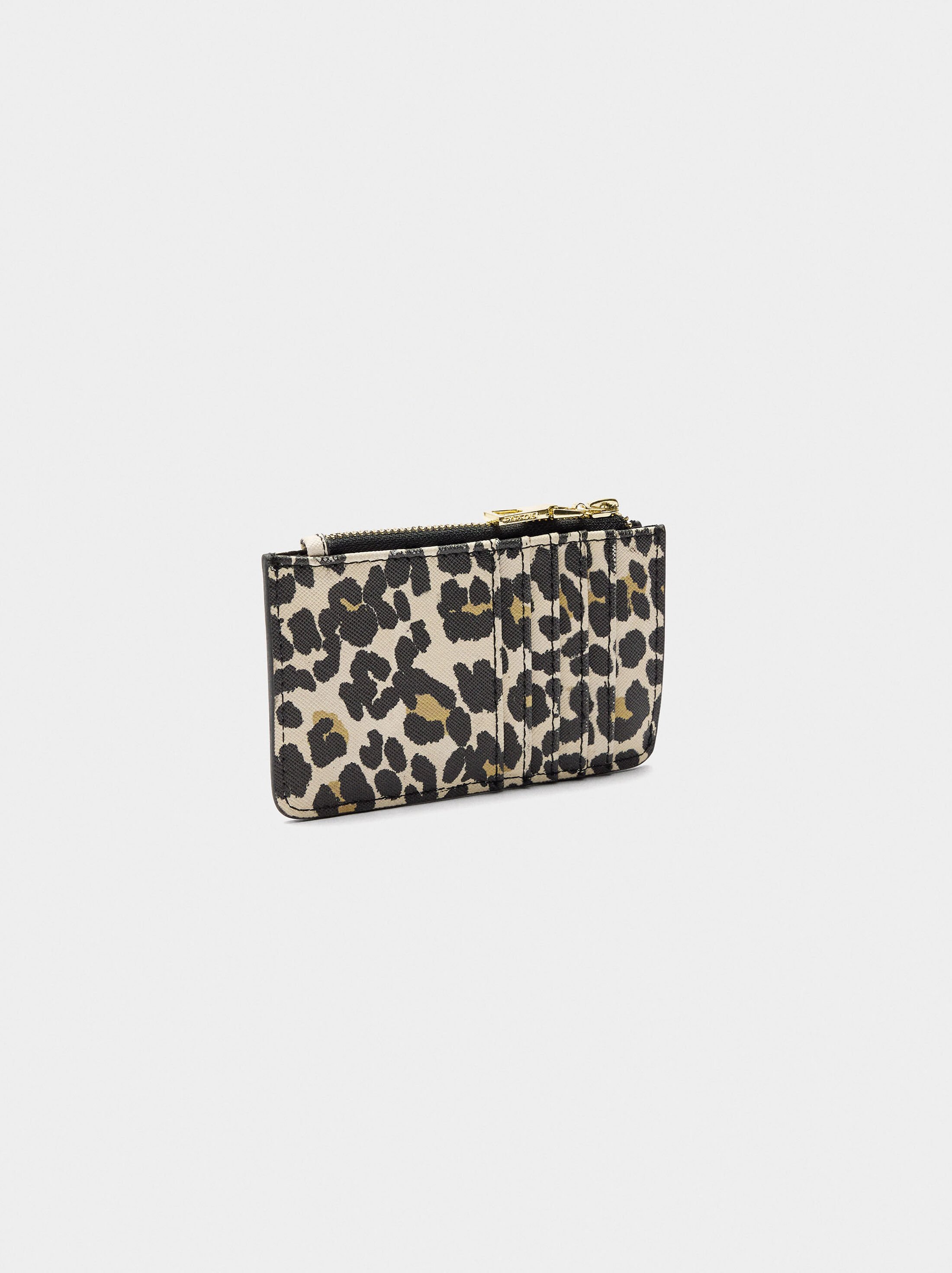 Printed card holder with animal print image number 2.0