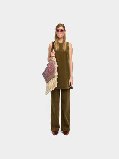 100% cotton corduroy dress