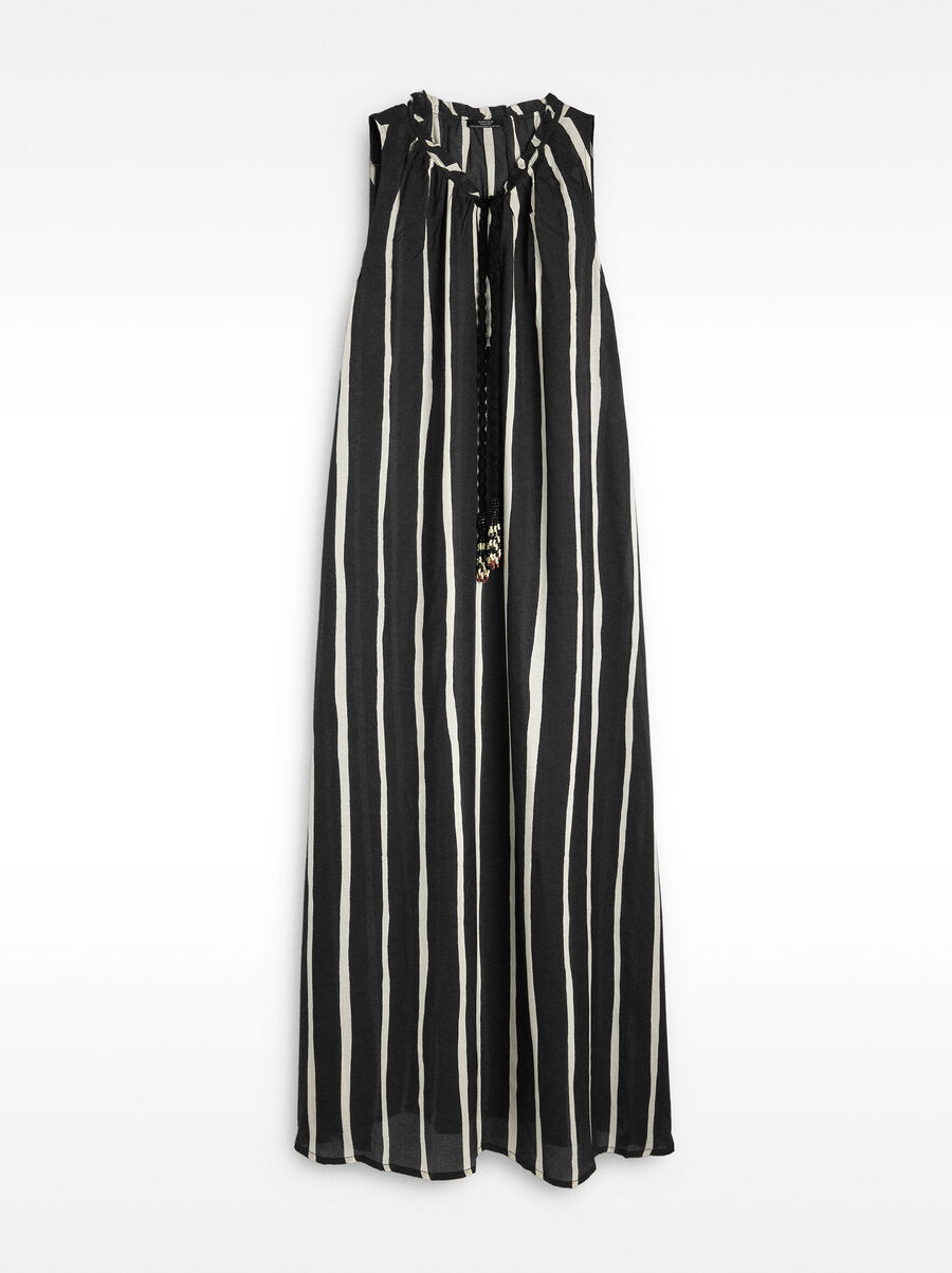 Langes Kleid mit Streifen