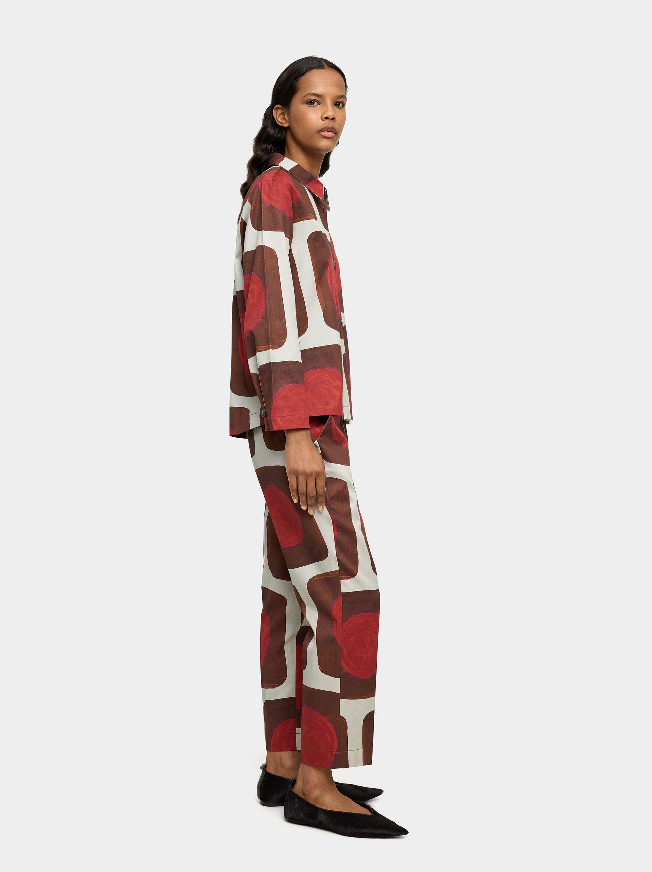 Printed lyocell trousers image number 0.0