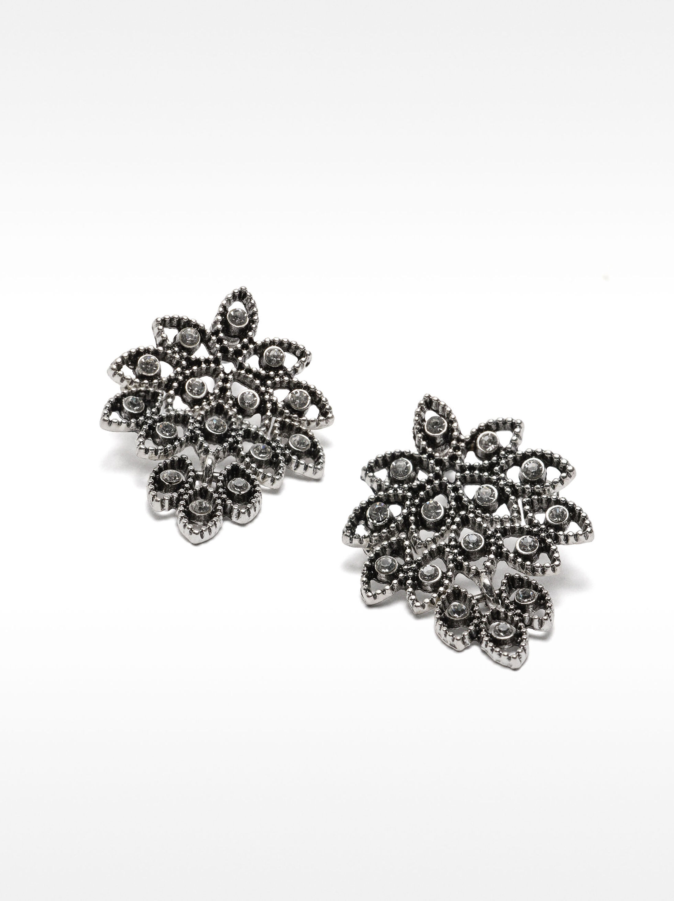 Medium rhinestone earrings image number 1.0