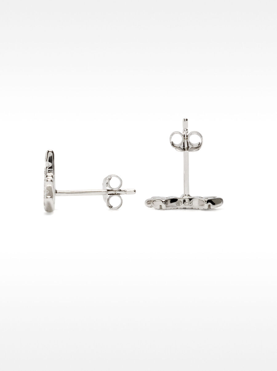 Crown earrings with zirconia - 925 sterling silver