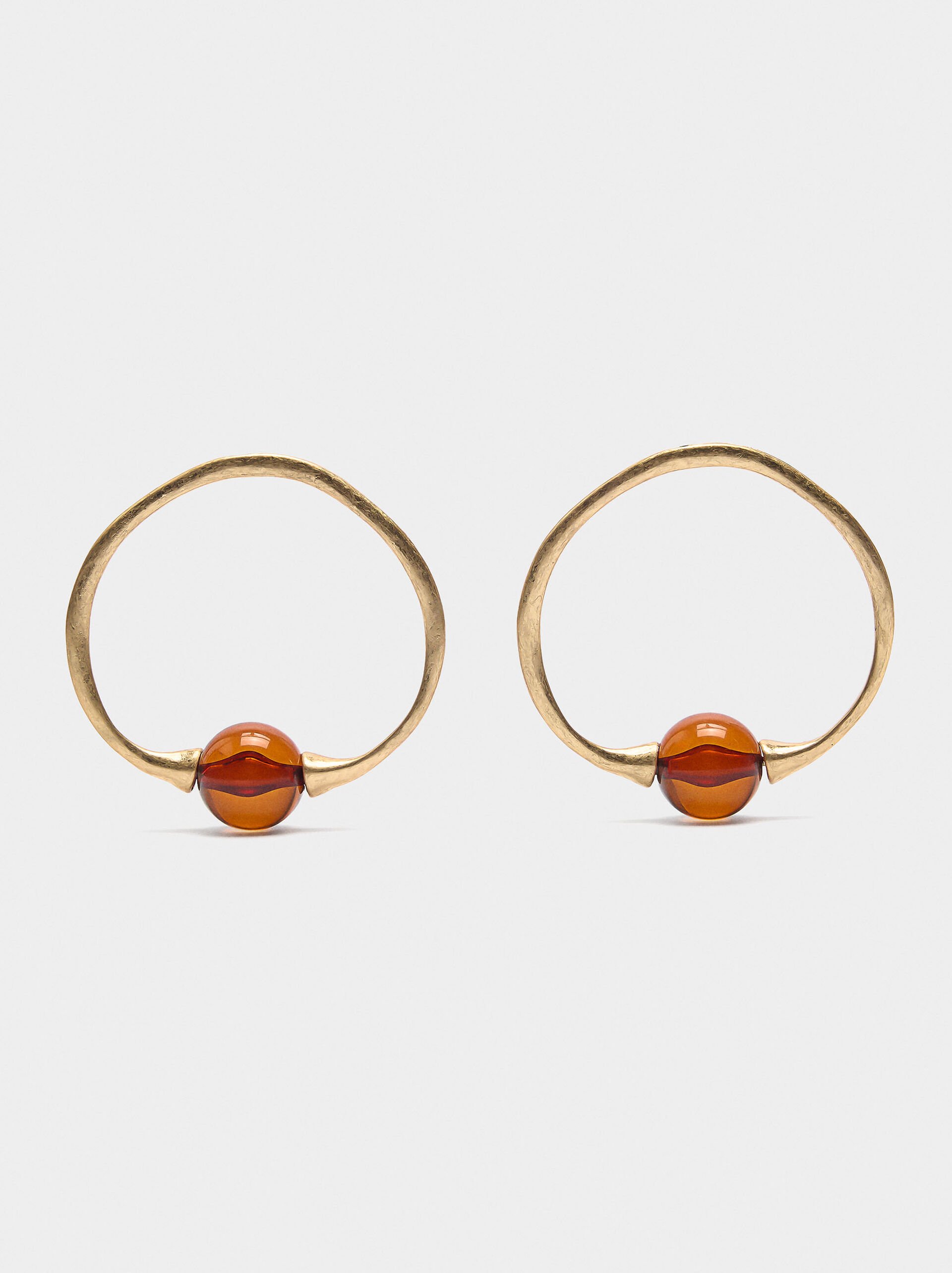Hoop earrings with sphere image number 0.0