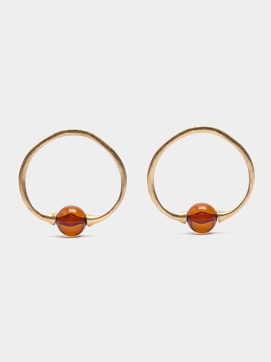 Hoop earrings with sphere