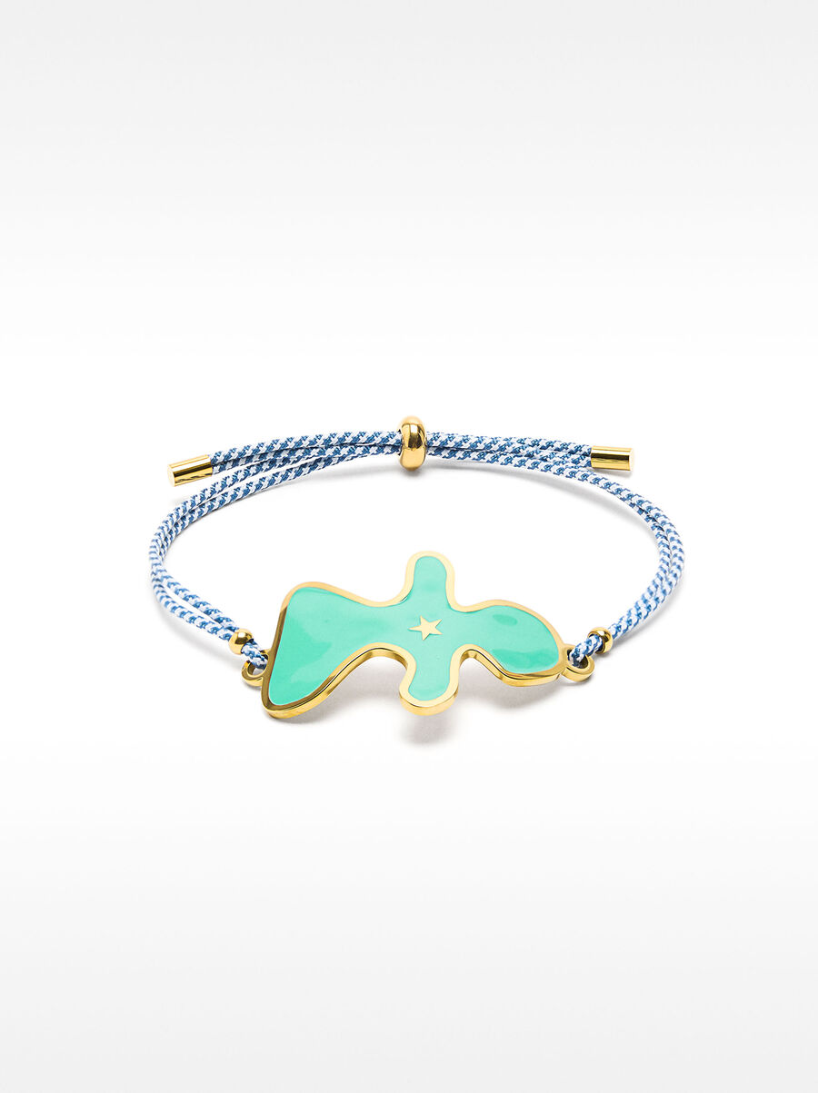 Pulsera ajustable con charm - acero inoxidable