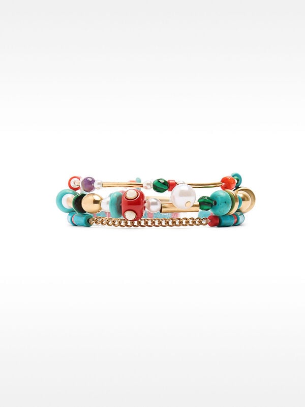 Ensemble de bracelets élastiques multicolores