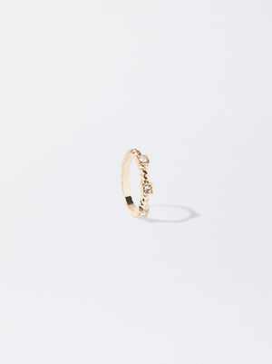 Goldener Ring Mit Kristallen image number 1.0