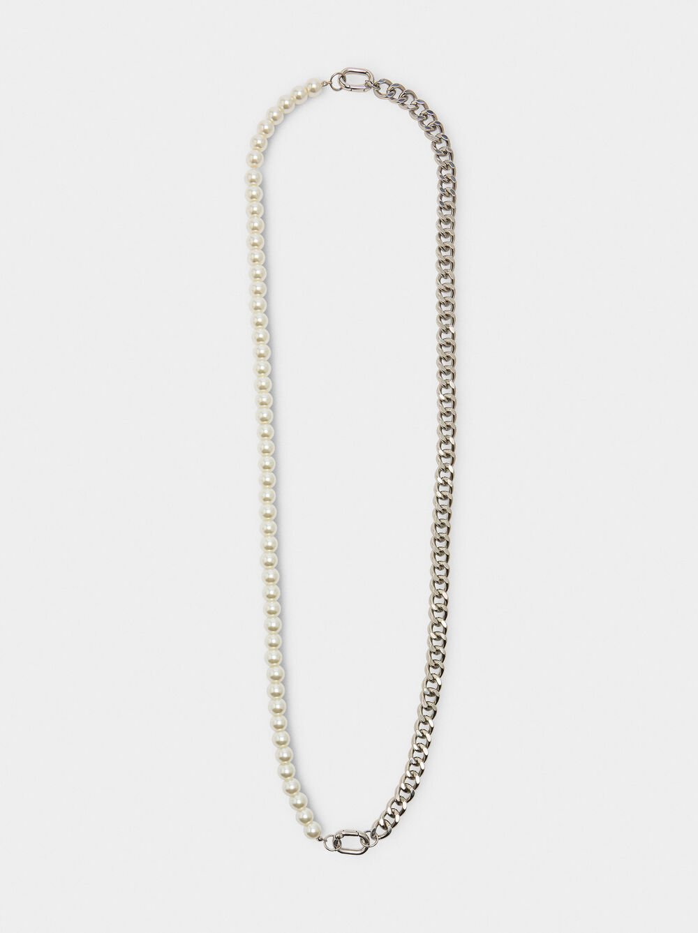 Collier convertible en maillons et perles