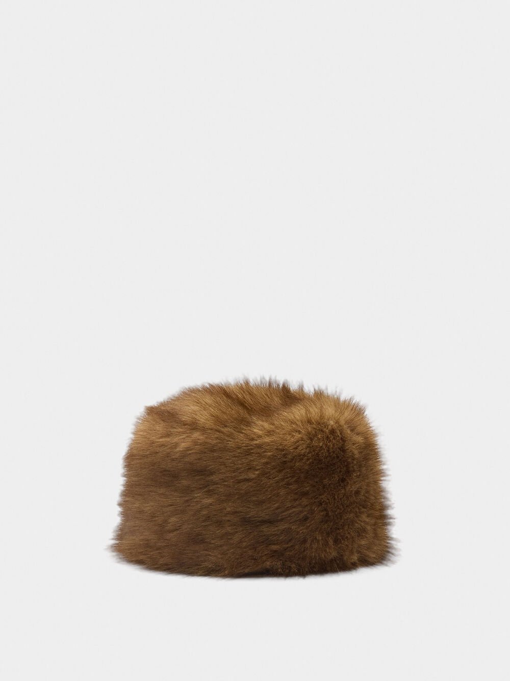 Bucket bag hat with fur effect