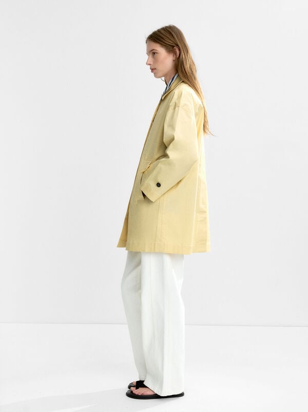 Cotton parka with pockets