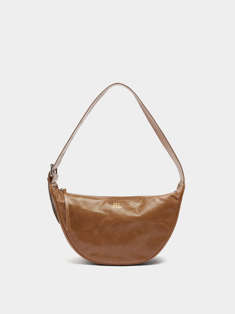 Bolso hobo de piel con tachuelas