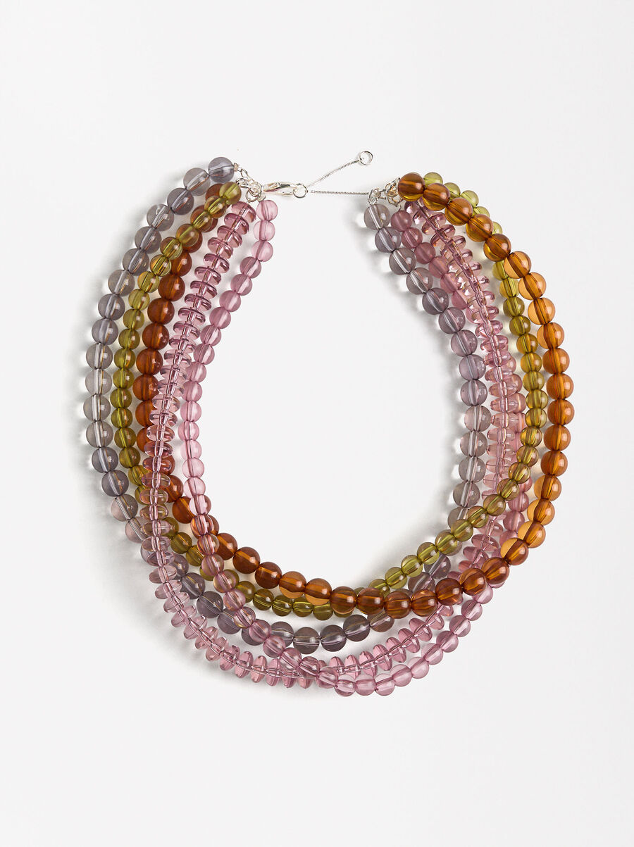 Multicolor bead necklace