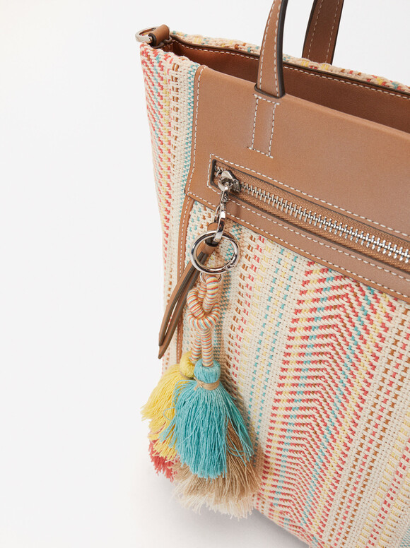 Backpack With Pendant, Coral, hi-res