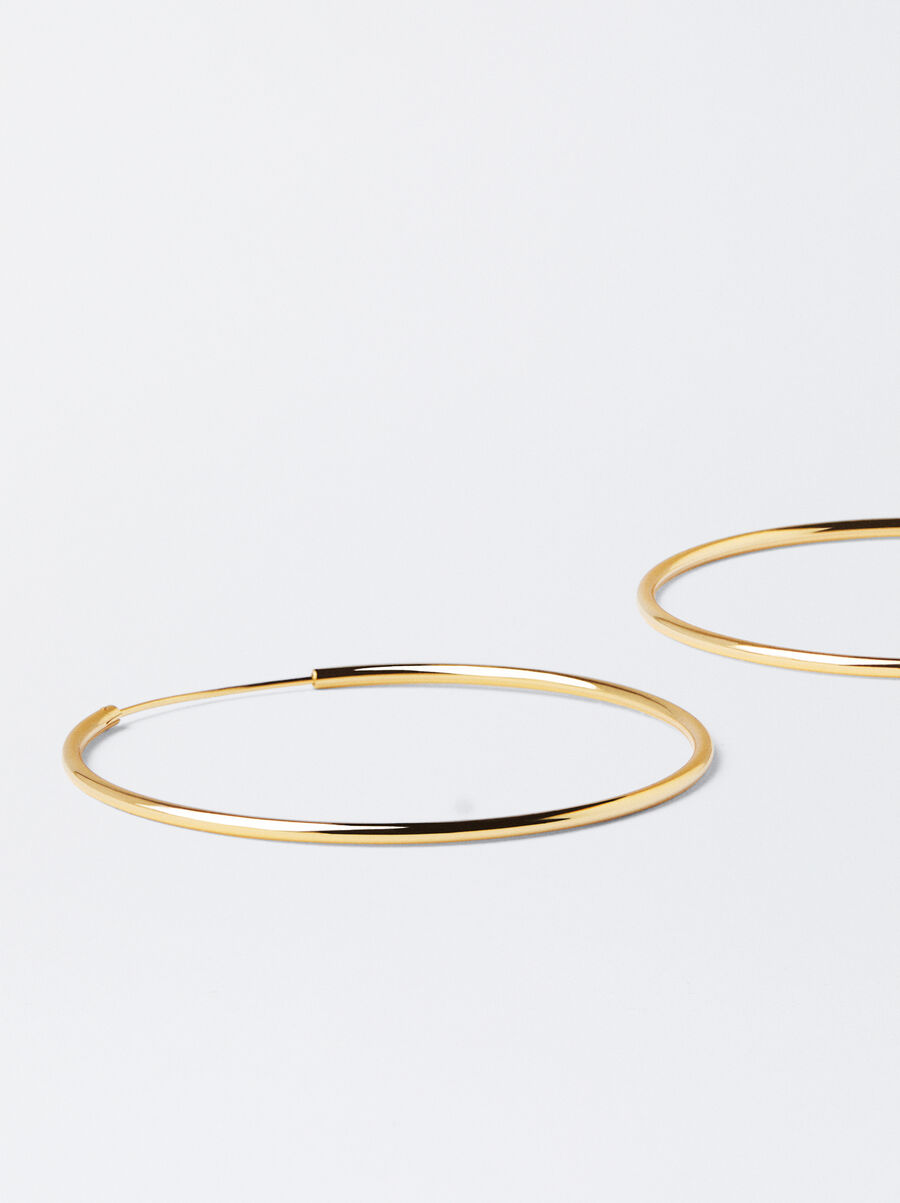 Pendiente de aro largos de plata 925