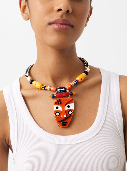 Multicolor Mask Necklace