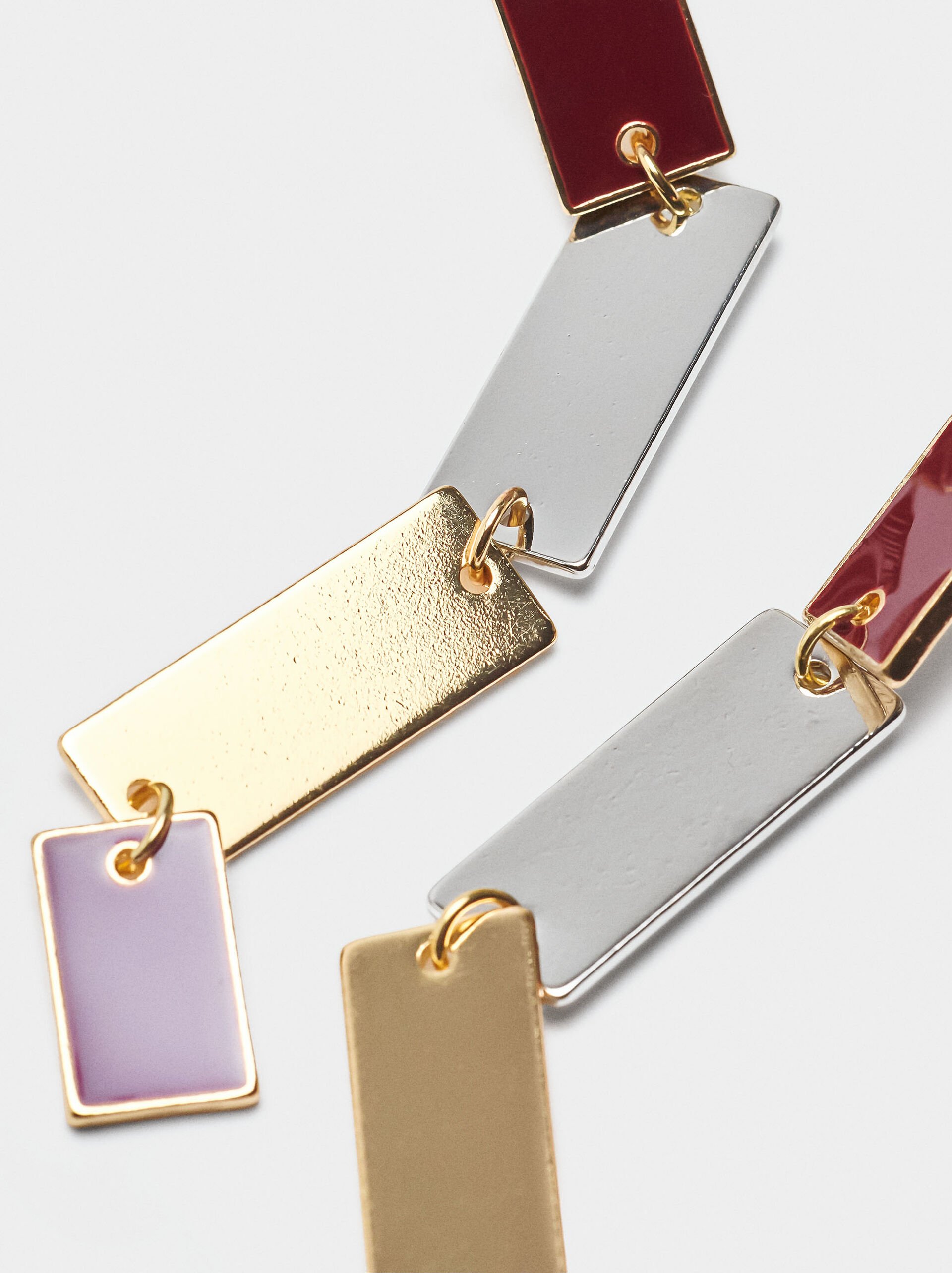 Long earrings with enamel image number 1.0