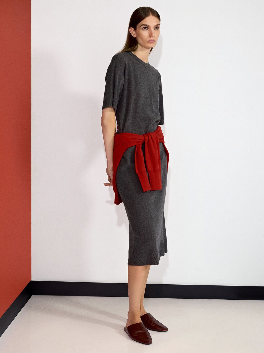 Midi knit dress