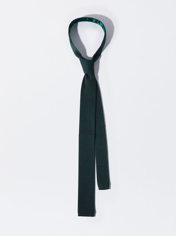 Cravate Texturée, Vert, hi-res
