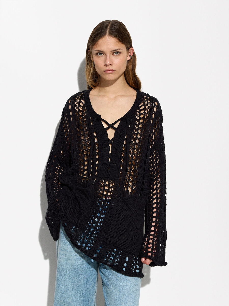 Open-knit sweater