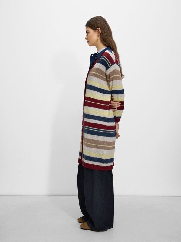 Striped knit sweater