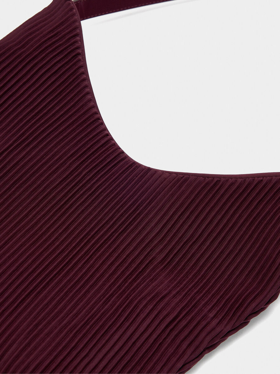 Nylon shoulder bag with inner pouch