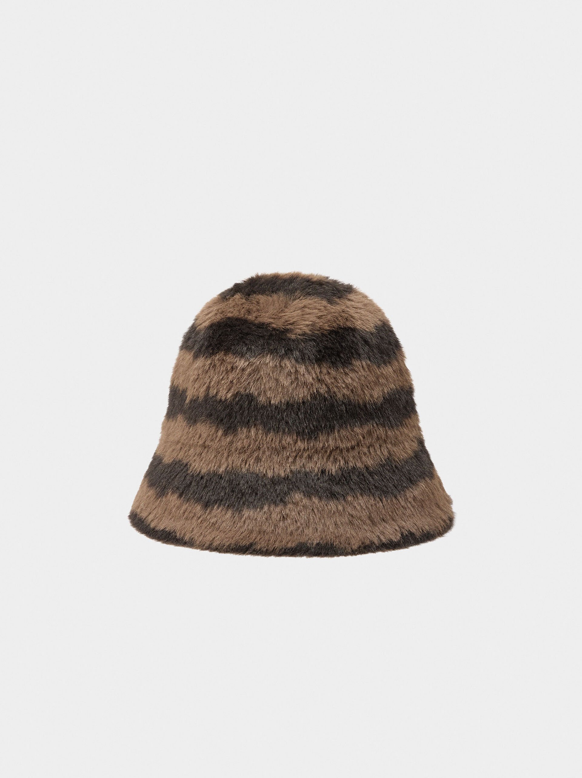 Bucket bag hat with fur effect image number 0.0