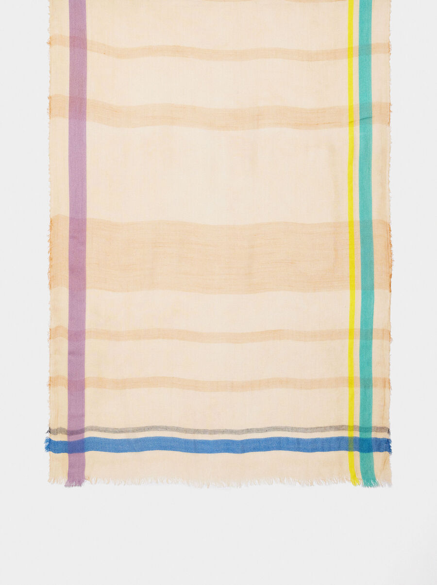 Printed pashmina with wool blended