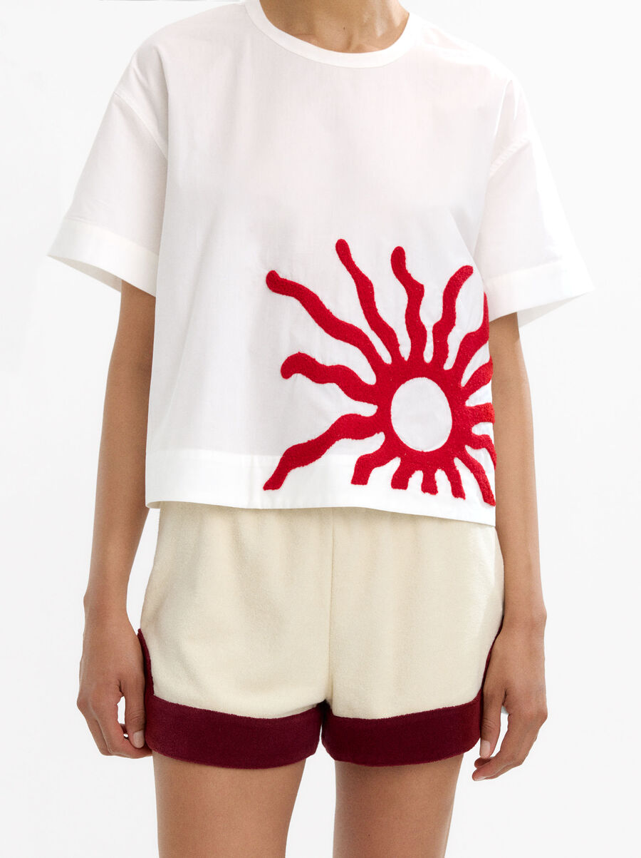 Top with embroidery 100% cotton