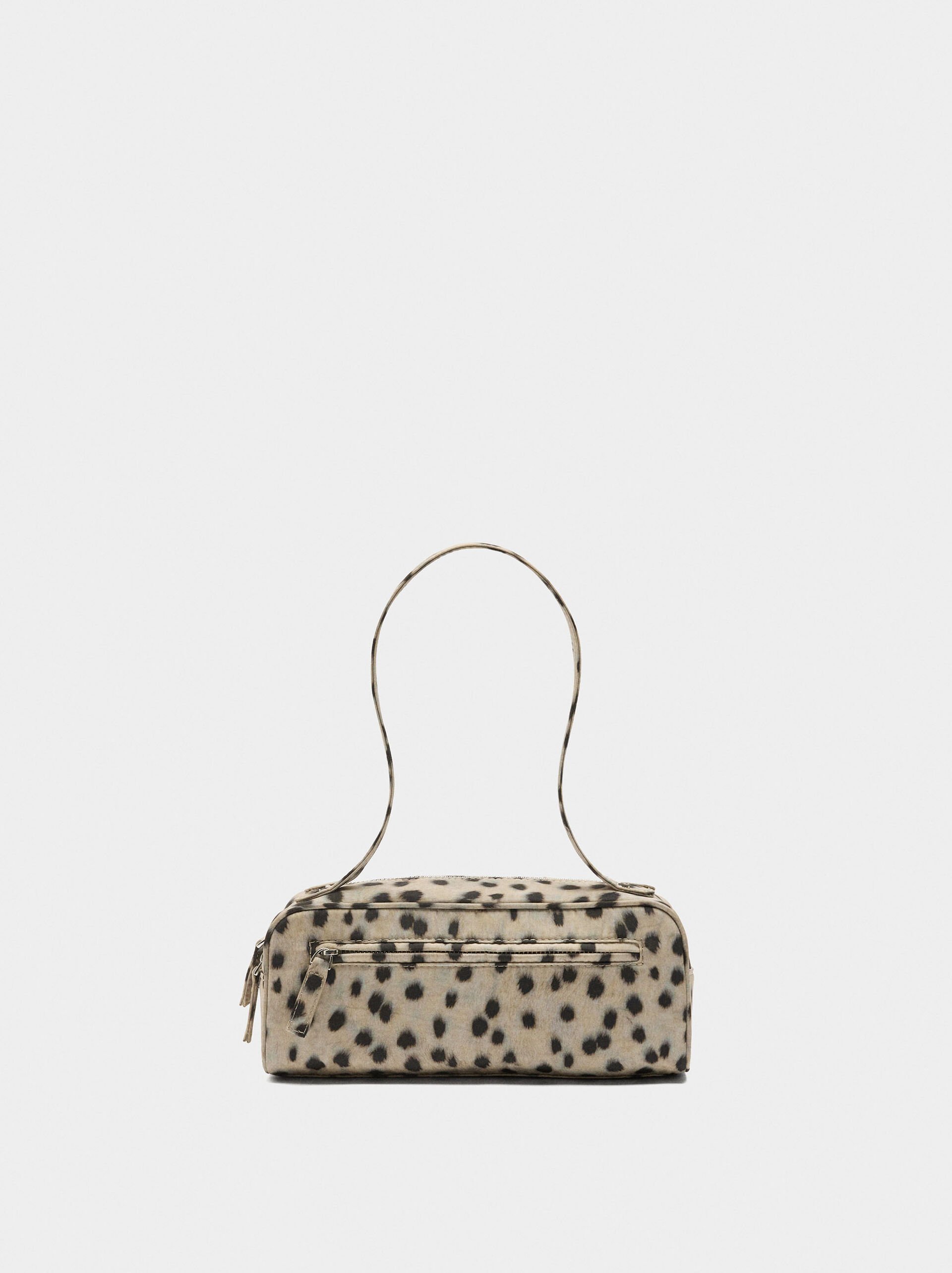 Sac à épaule en nylon imprimé animal image number 1.0