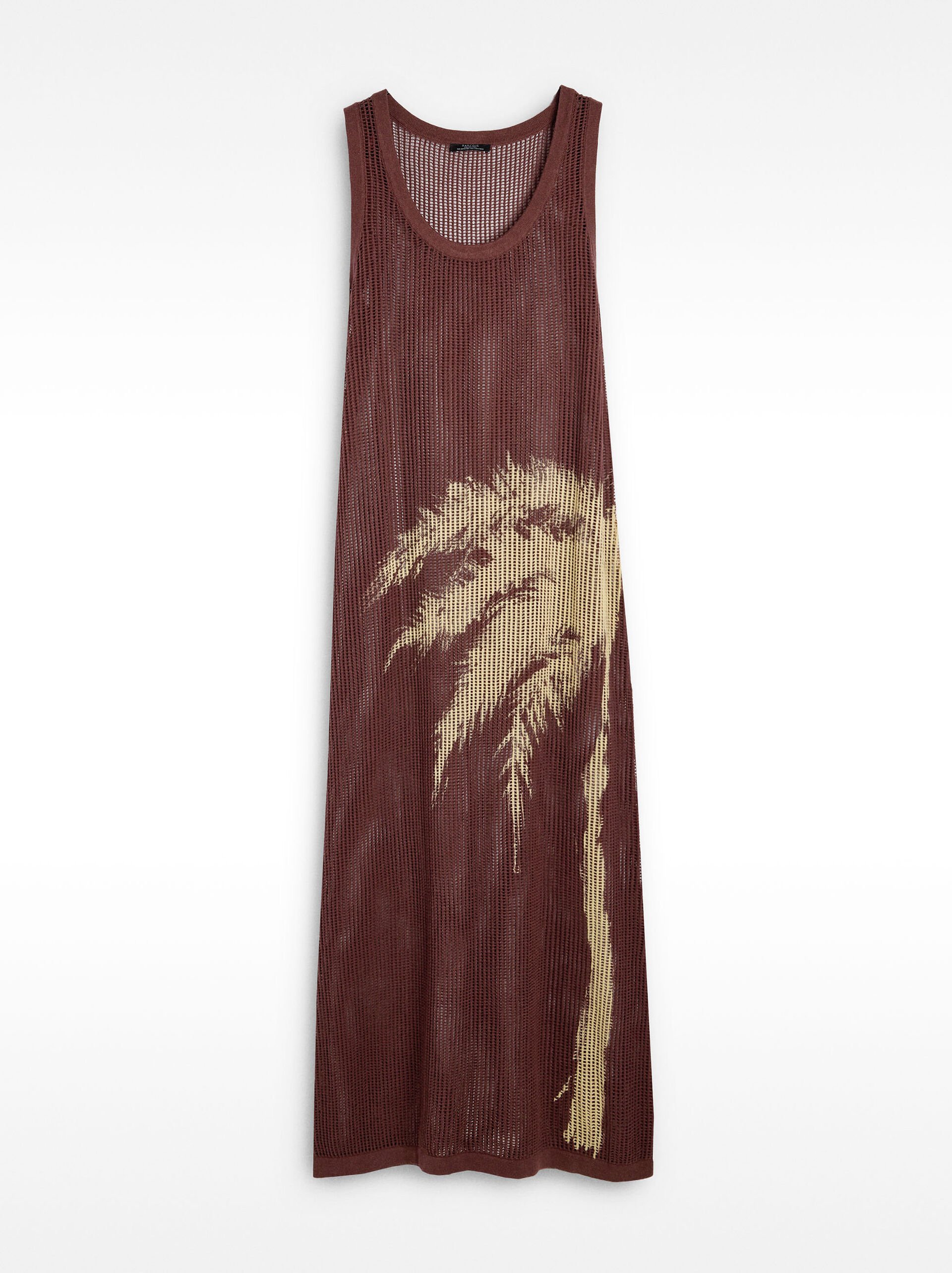 Robe en maille imprimée palmier image number 4.0