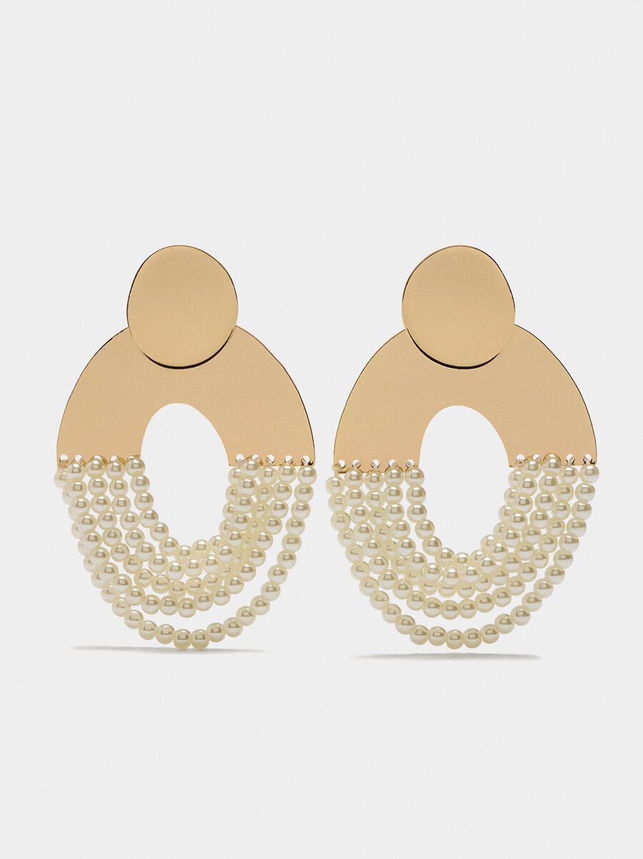 Pendientes ovalados de perlas