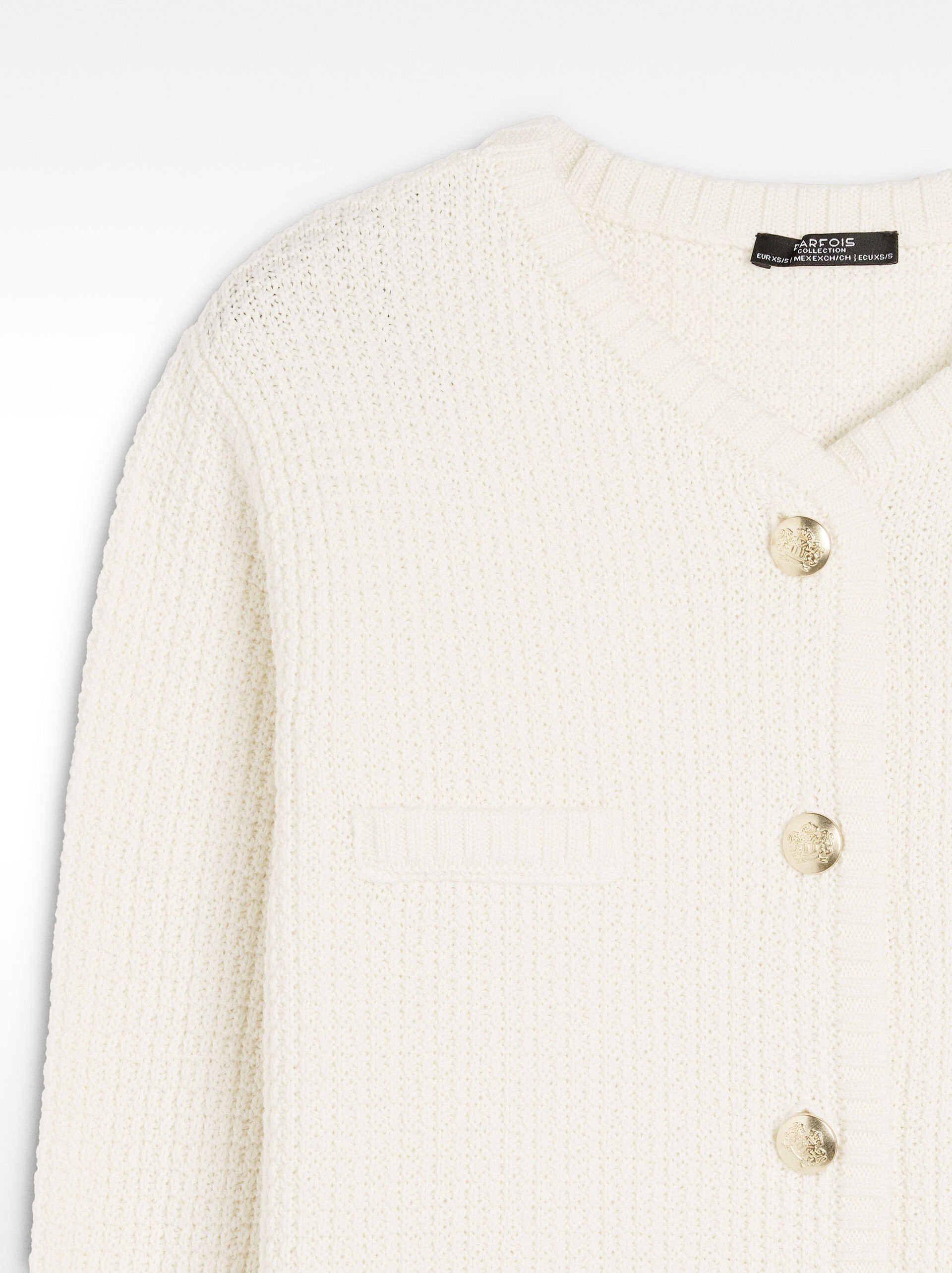 Textured knit cardigan image number 6.0