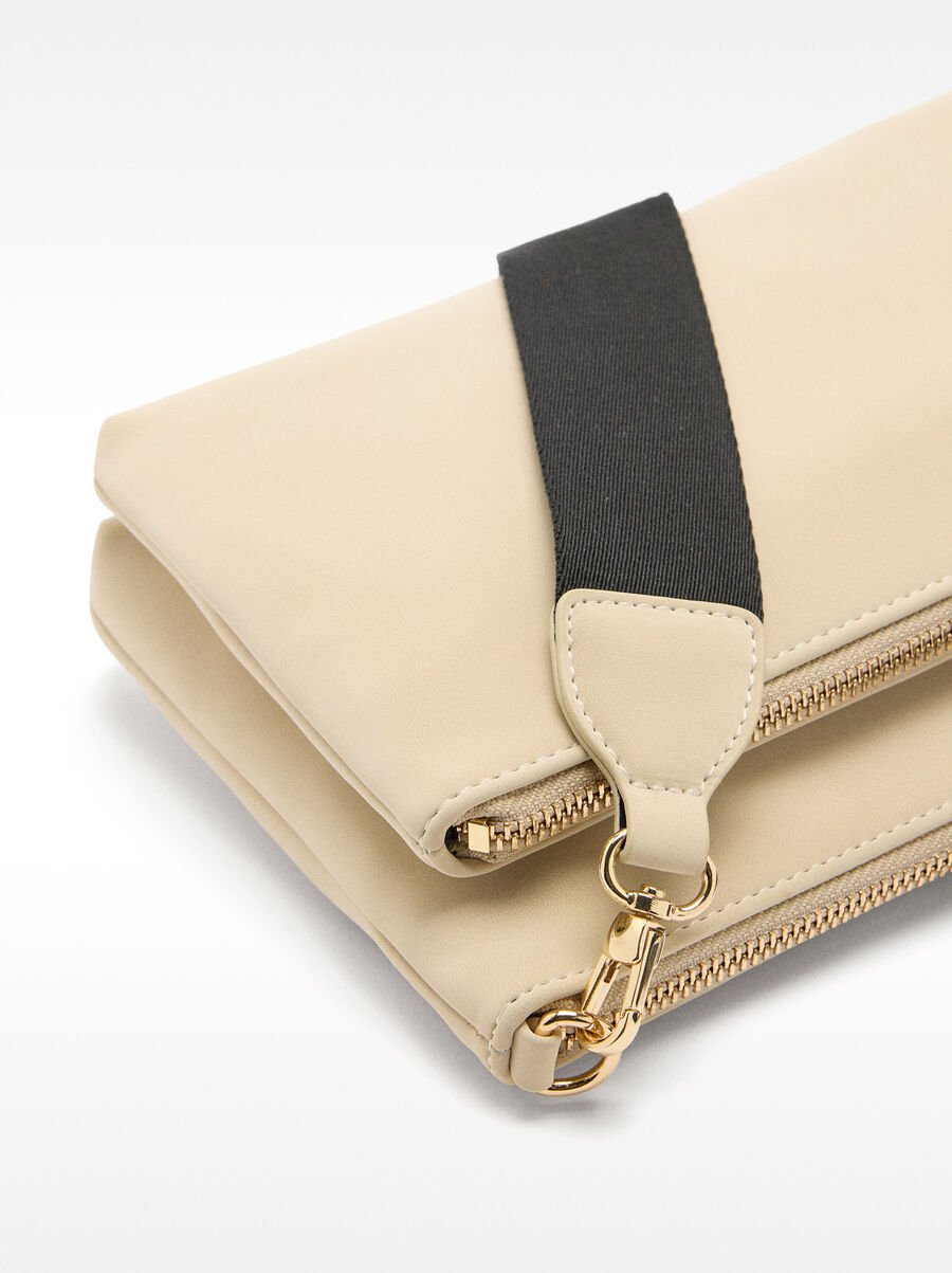 Sac en bandoulière avec texture veloutée